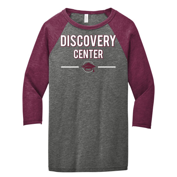 Discovery Center - Unisex 3/4 Sleeve Baseball Tee Thumbnail